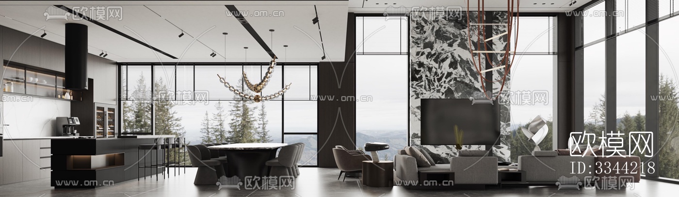 现代别墅效果图下载（渲染图7）