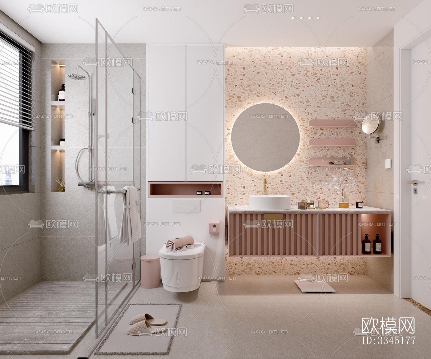 现代卫生间效果图下载（渲染图8）