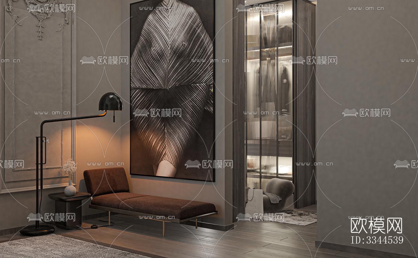 现代卧室效果图下载（渲染图4）