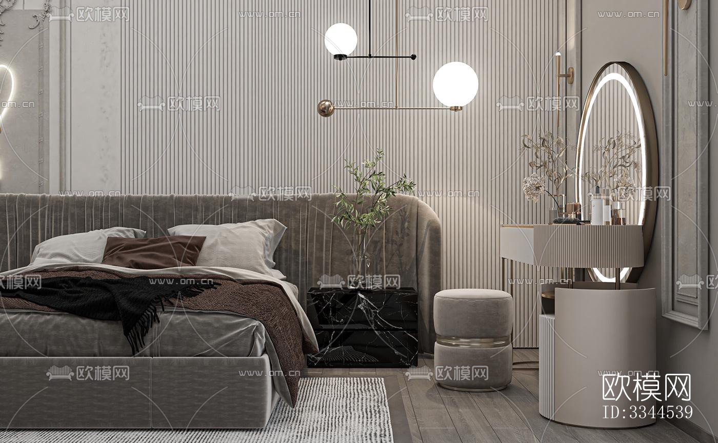 现代卧室效果图下载（渲染图9）