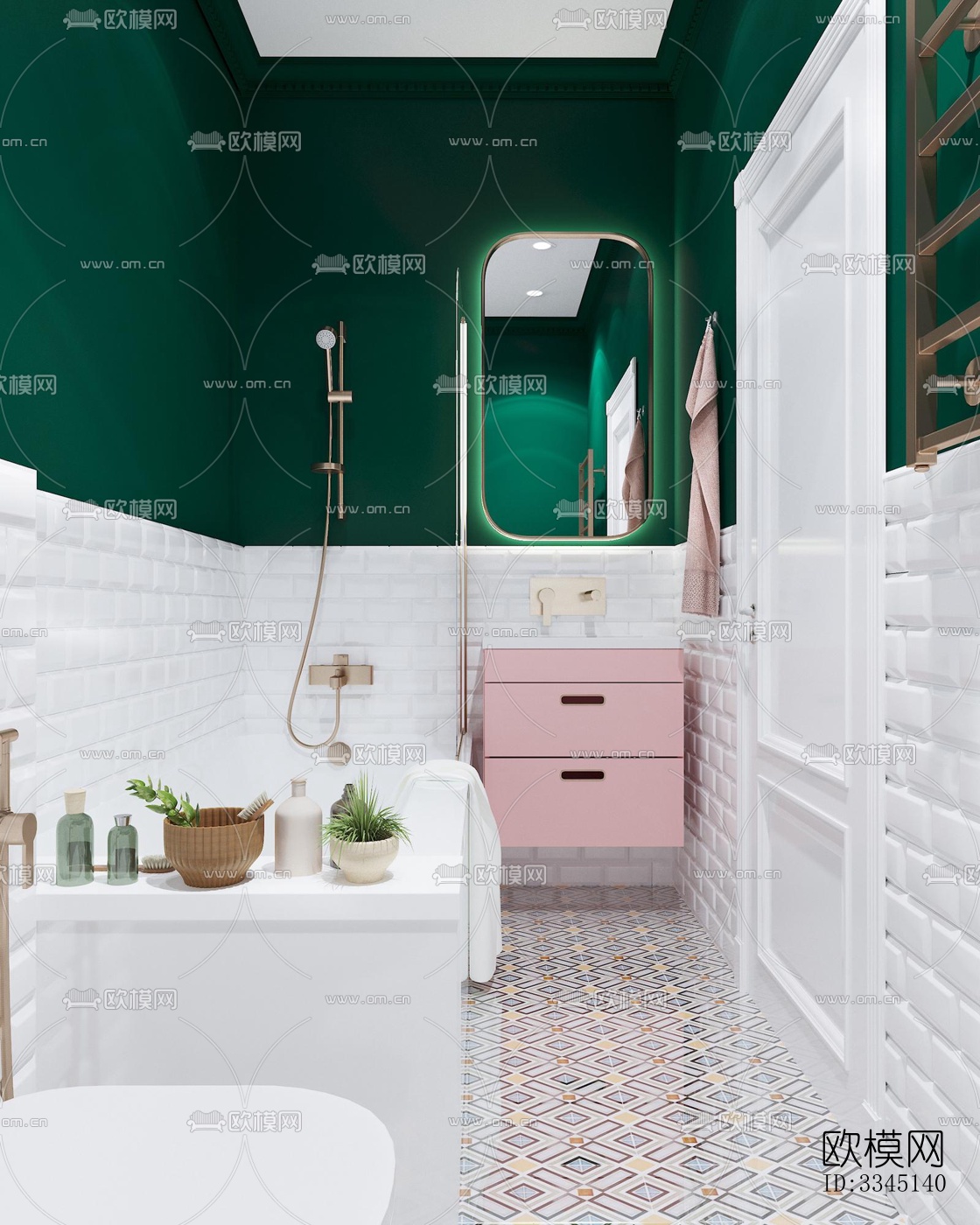 现代卫生间效果图下载（渲染图5）
