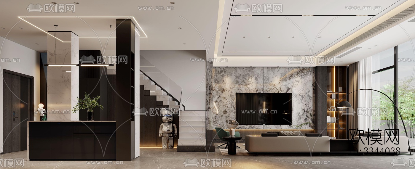 现代别墅效果图下载（渲染图2）