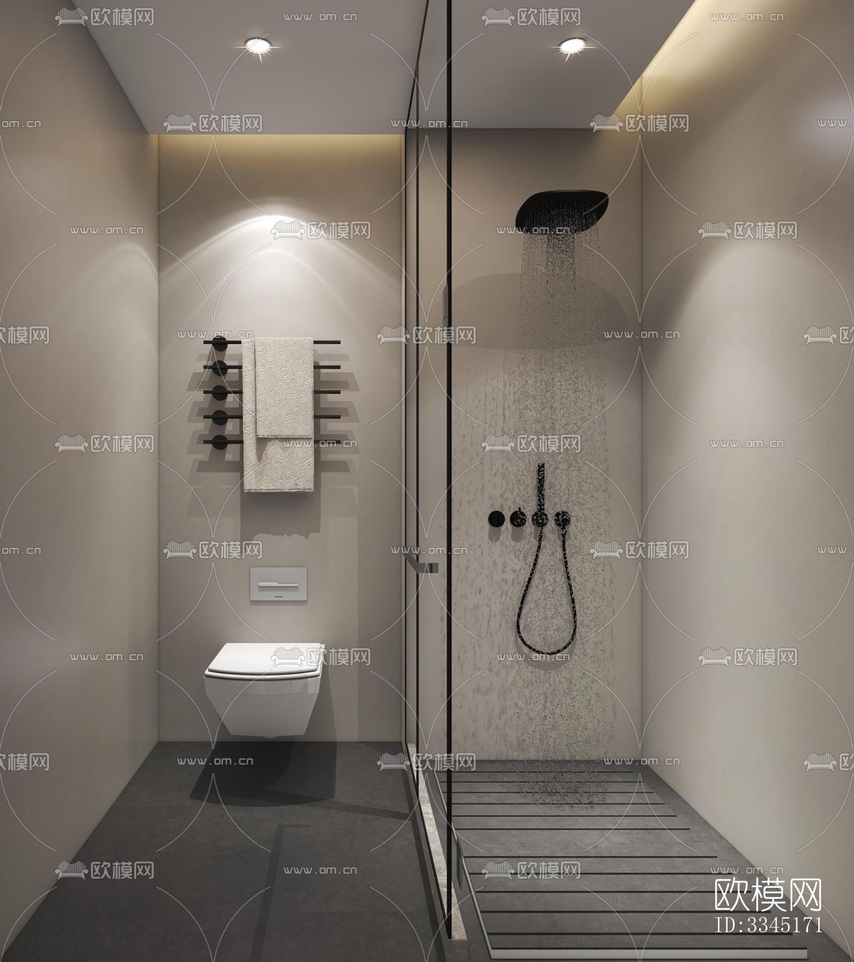 现代卫生间效果图下载（渲染图7）