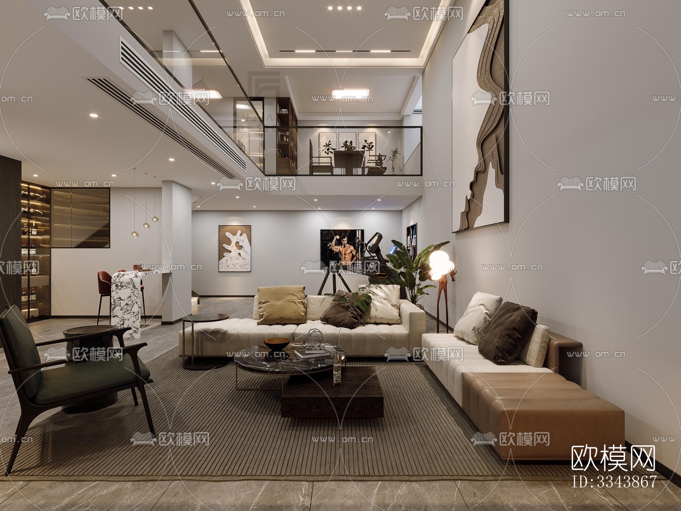 现代别墅效果图下载（渲染图5）