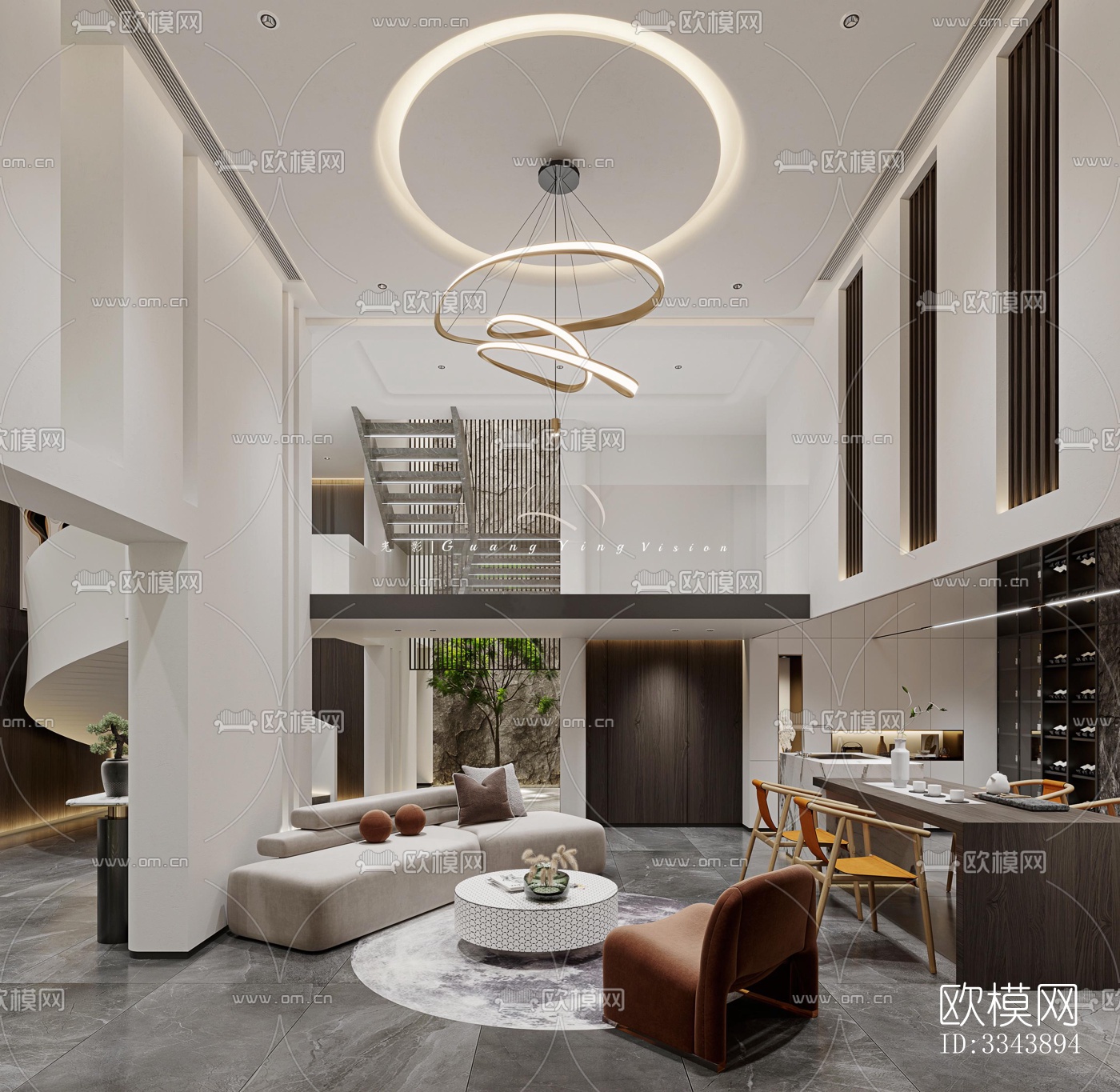 现代别墅效果图下载（渲染图2）