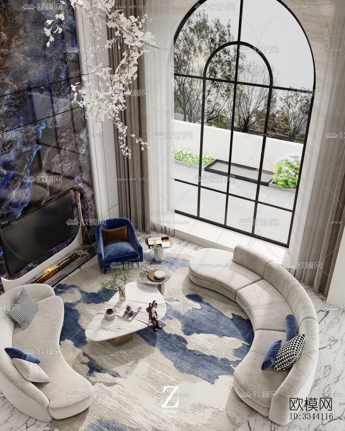 现代别墅效果图下载（渲染图10）