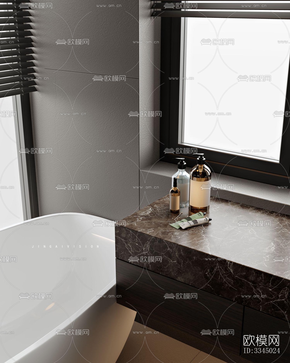 现代卫生间效果图下载（渲染图7）