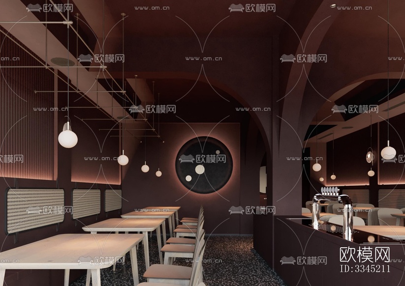 中古風(fēng)快餐店效果圖下載(渲染圖1)