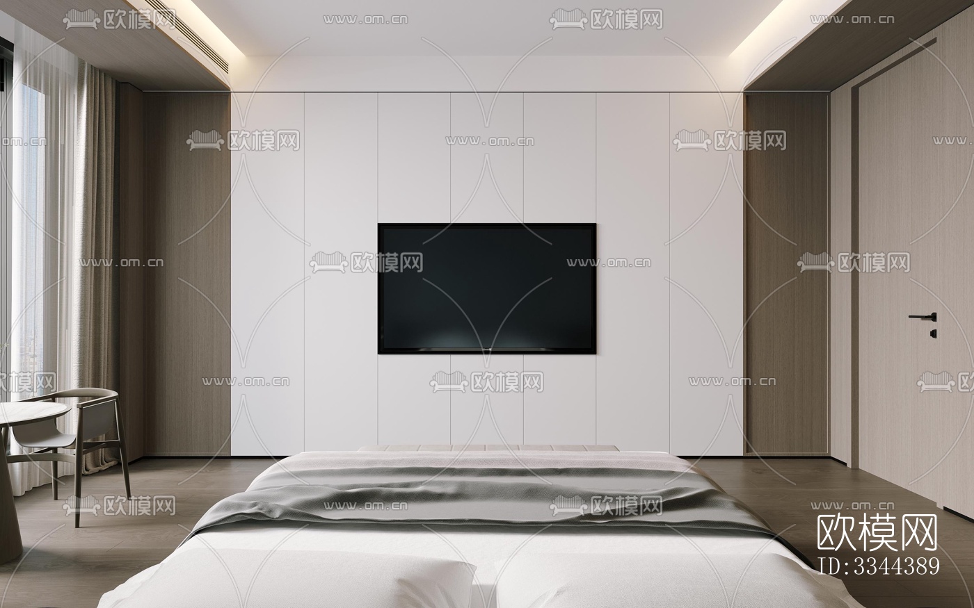 现代卧室效果图下载（渲染图3）
