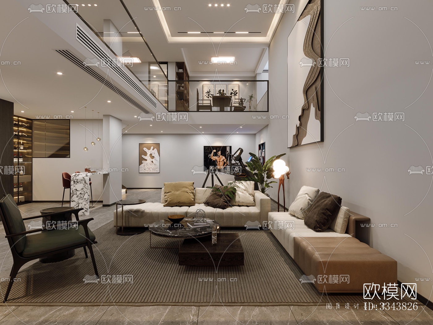 现代别墅效果图下载（渲染图8）