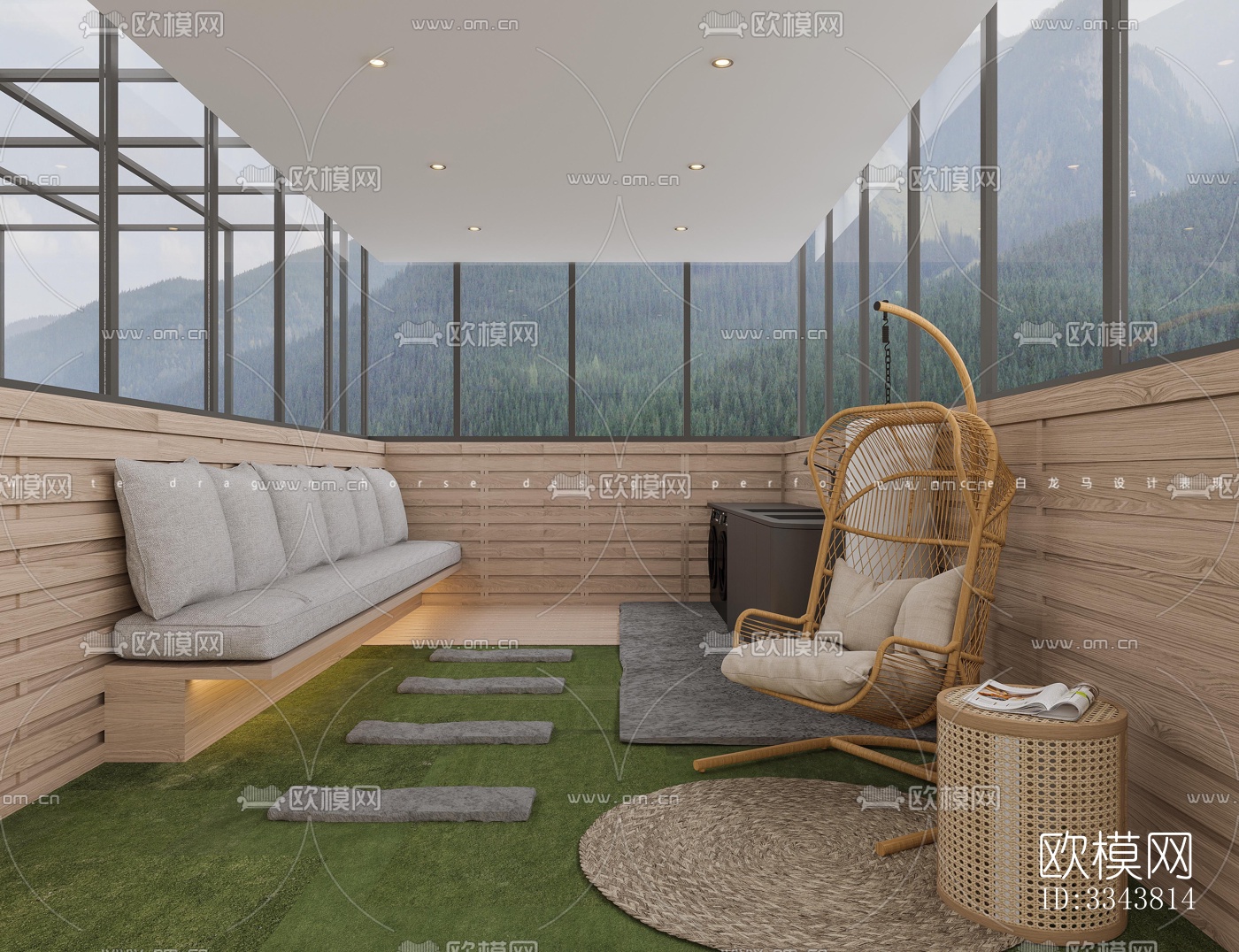 现代别墅效果图下载（渲染图4）