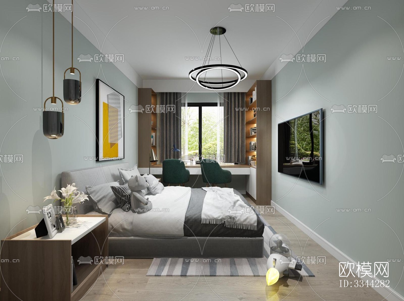 现代别墅效果图下载（渲染图13）