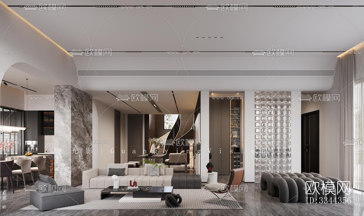 现代别墅效果图下载（渲染图7）