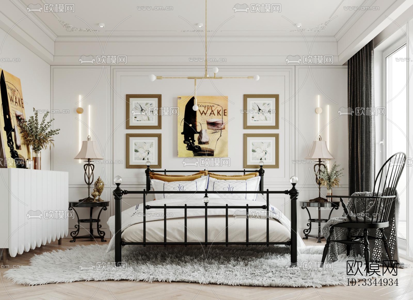 现代卧室效果图下载（渲染图5）