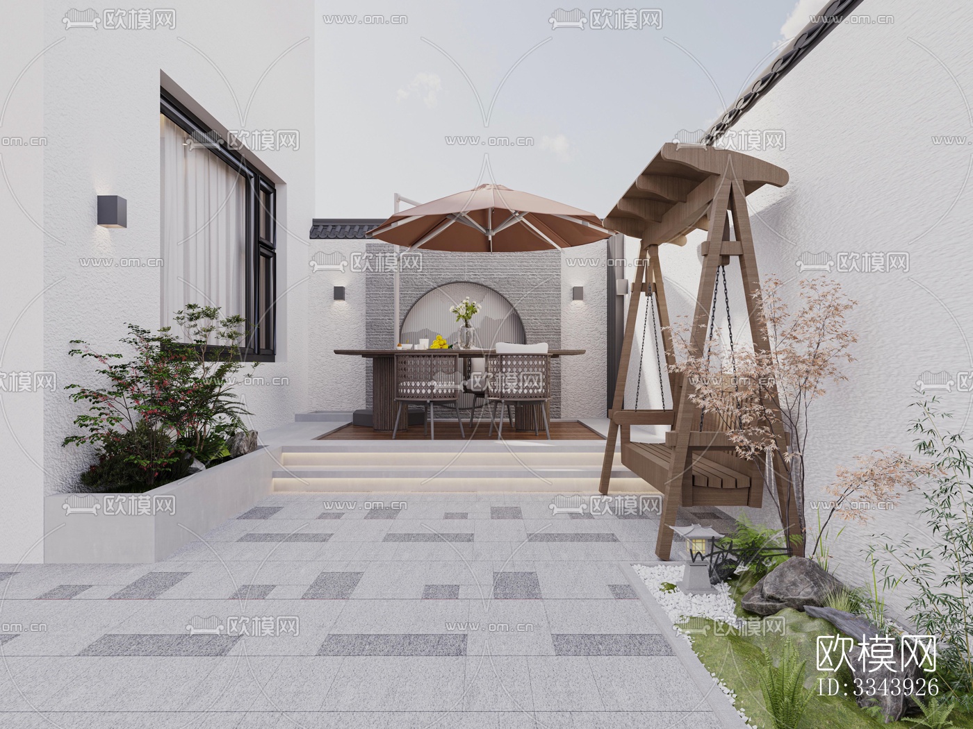 现代别墅效果图下载（渲染图3）