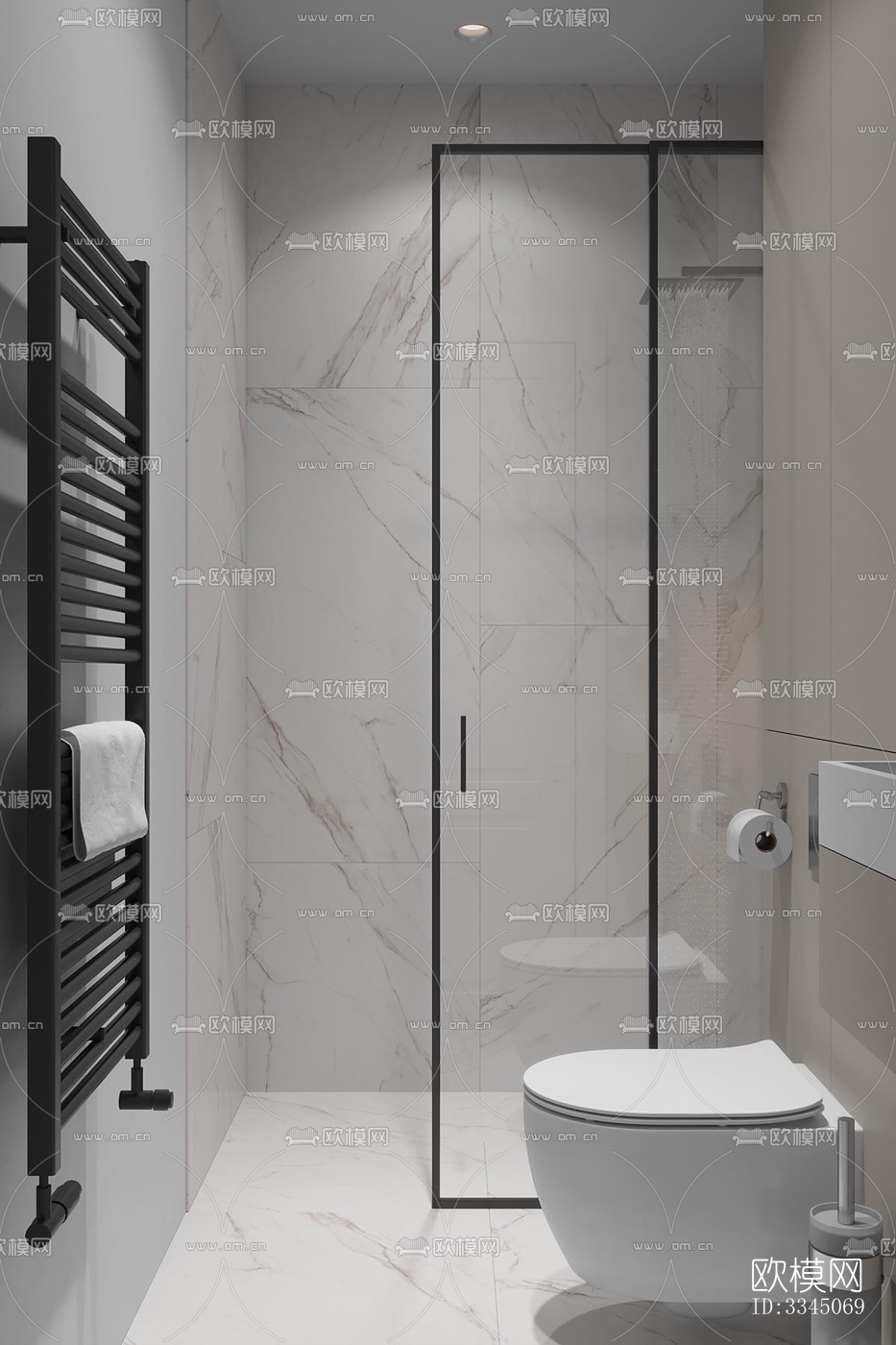 现代卫生间效果图下载（渲染图4）