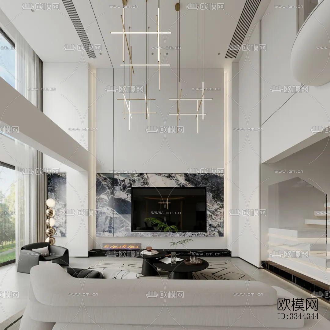 现代别墅效果图下载（渲染图2）