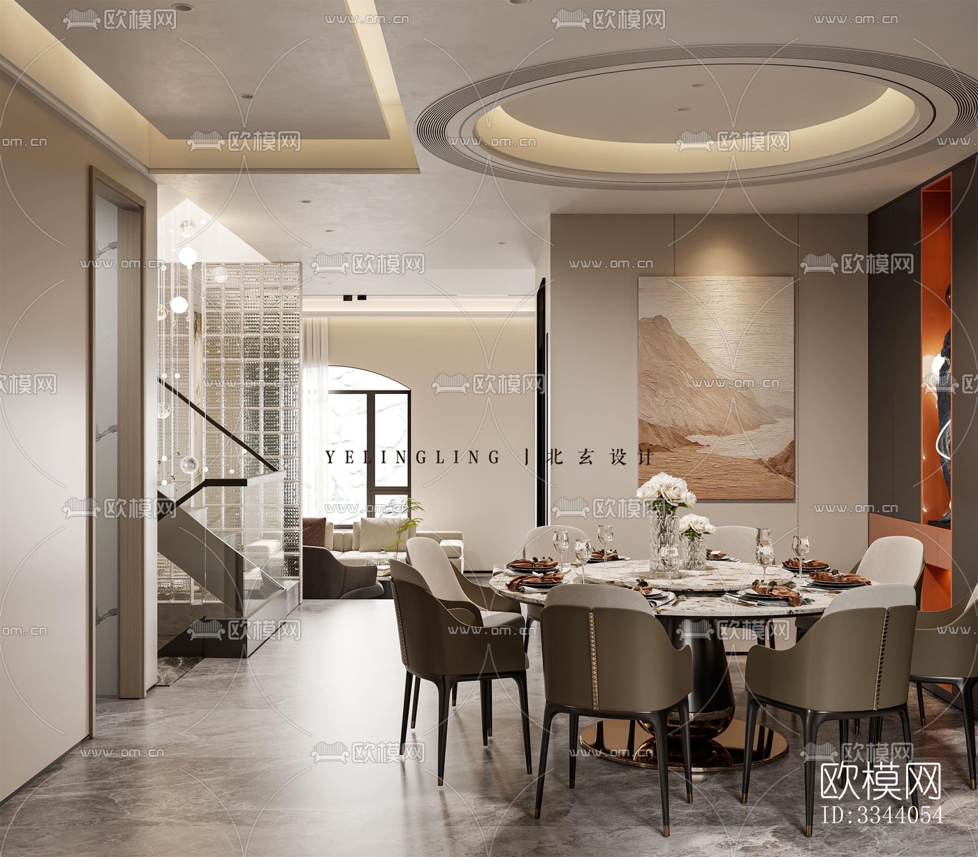 现代别墅效果图下载（渲染图1）