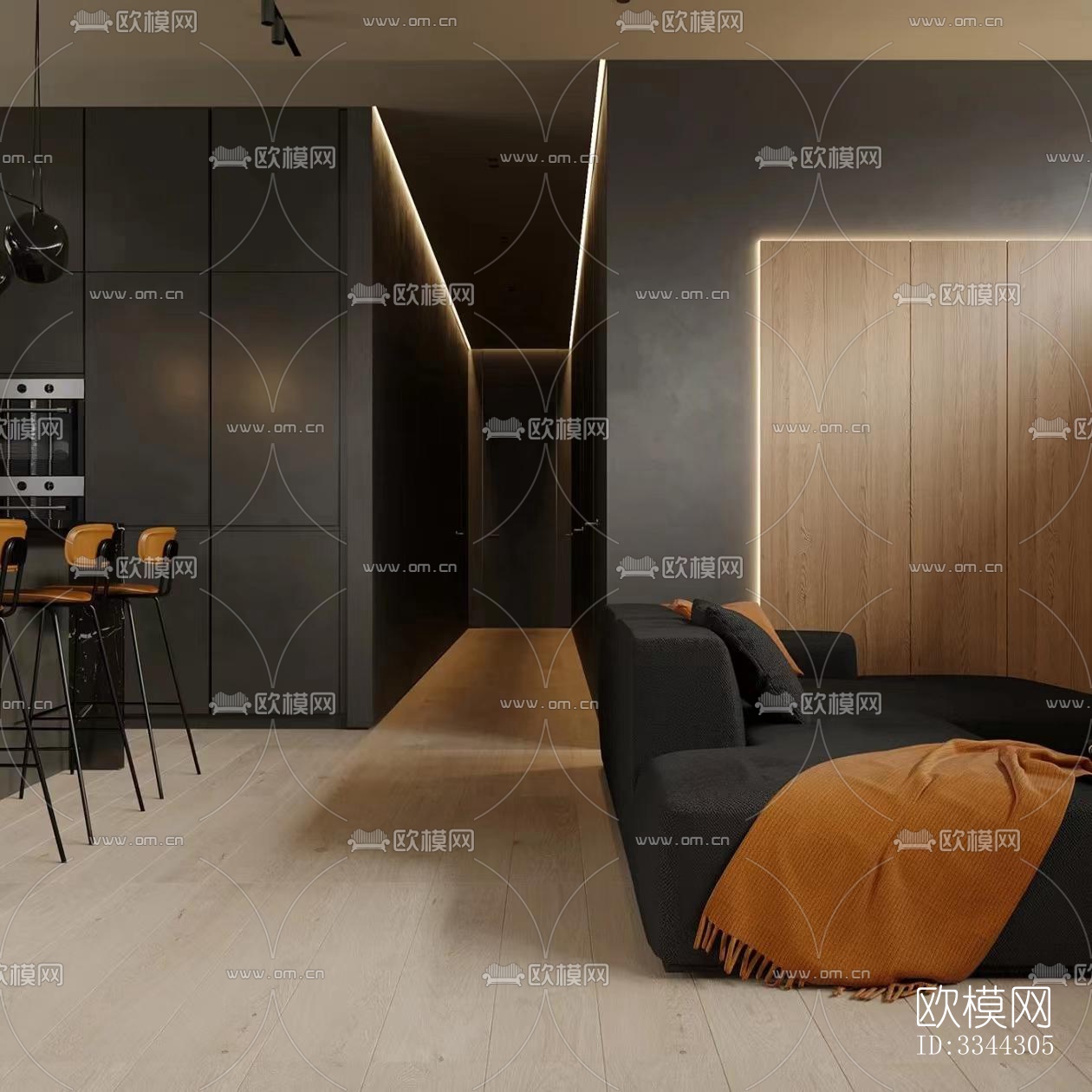 现代别墅效果图下载（渲染图8）