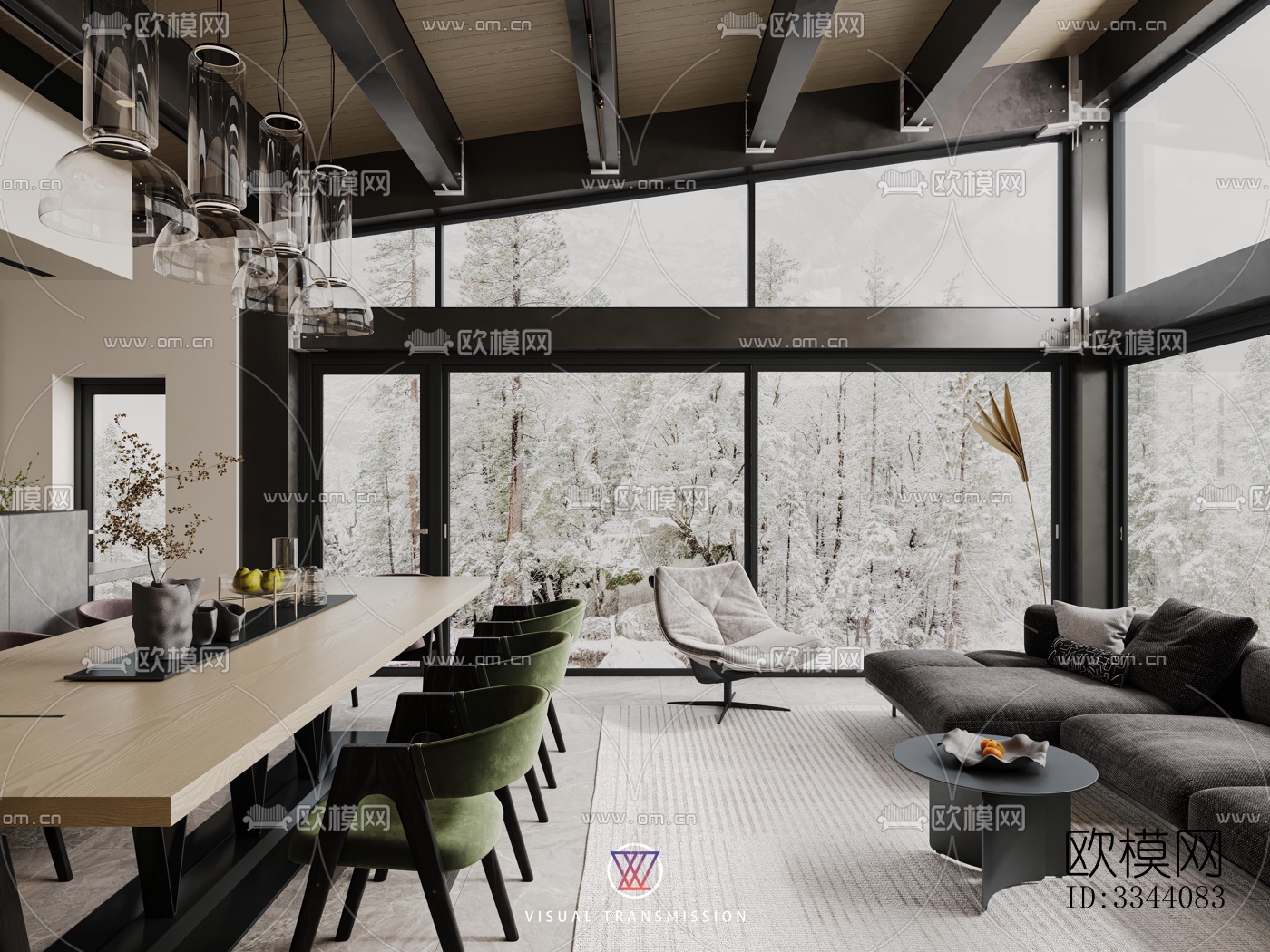 现代别墅效果图下载（渲染图1）