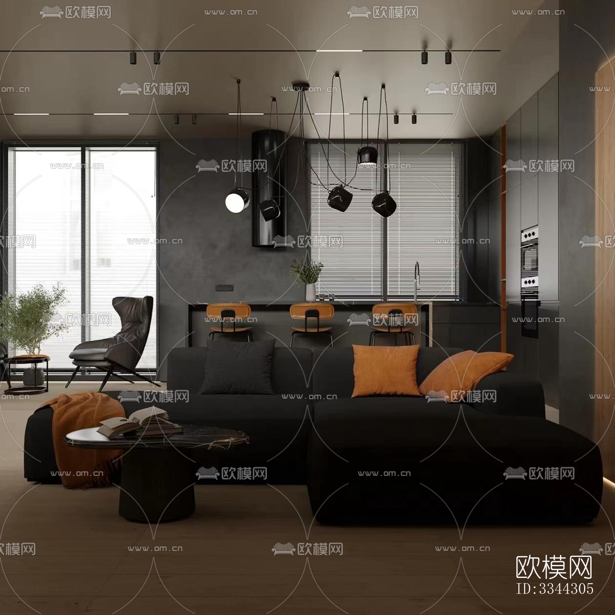 现代别墅效果图下载（渲染图4）