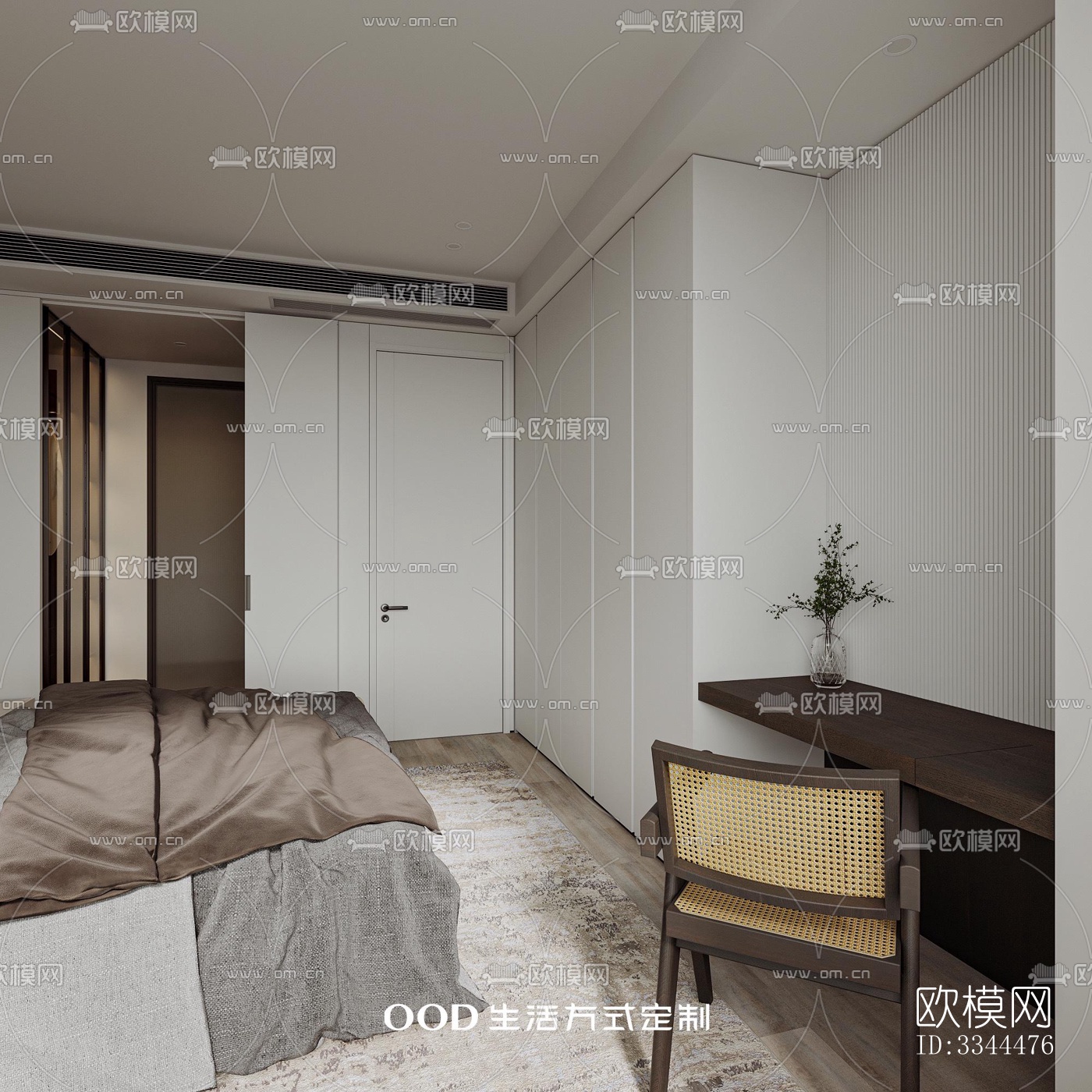 现代卧室效果图下载（渲染图8）