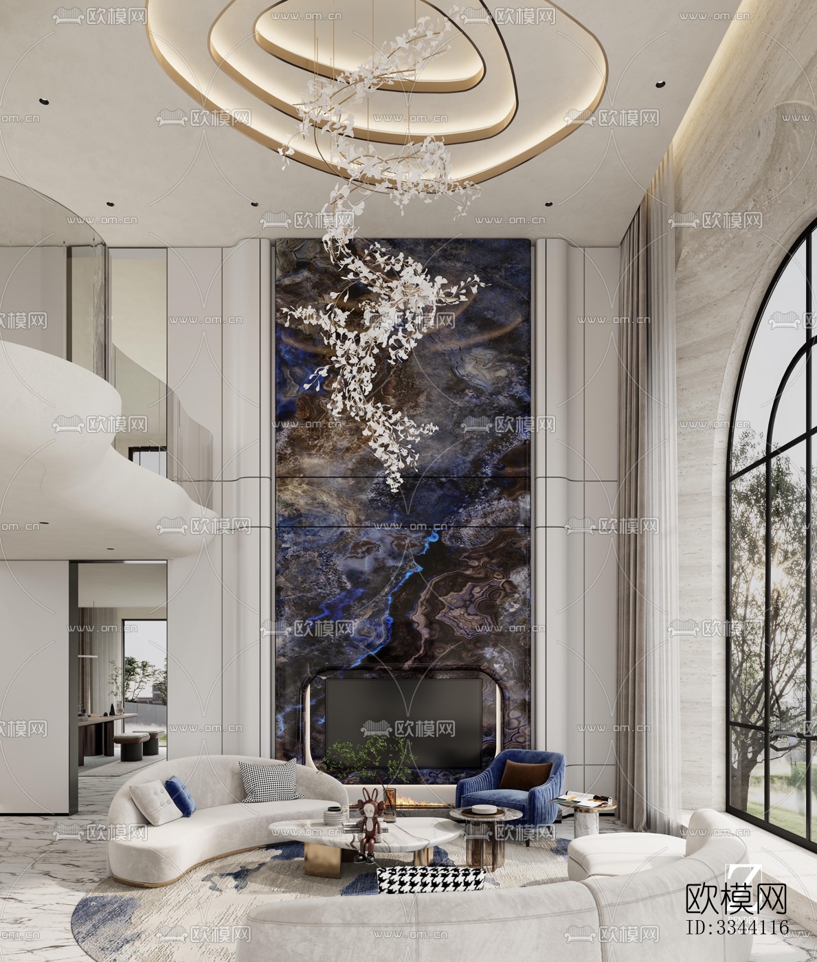 现代别墅效果图下载（渲染图1）