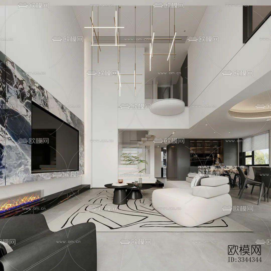 现代别墅效果图下载（渲染图3）