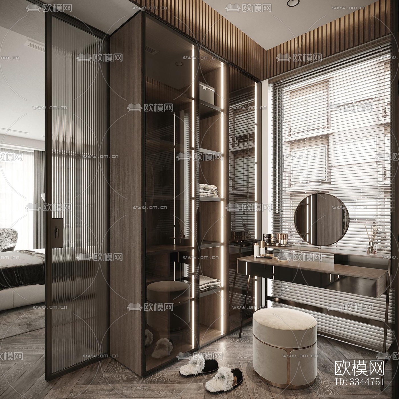 现代卧室效果图下载（渲染图7）