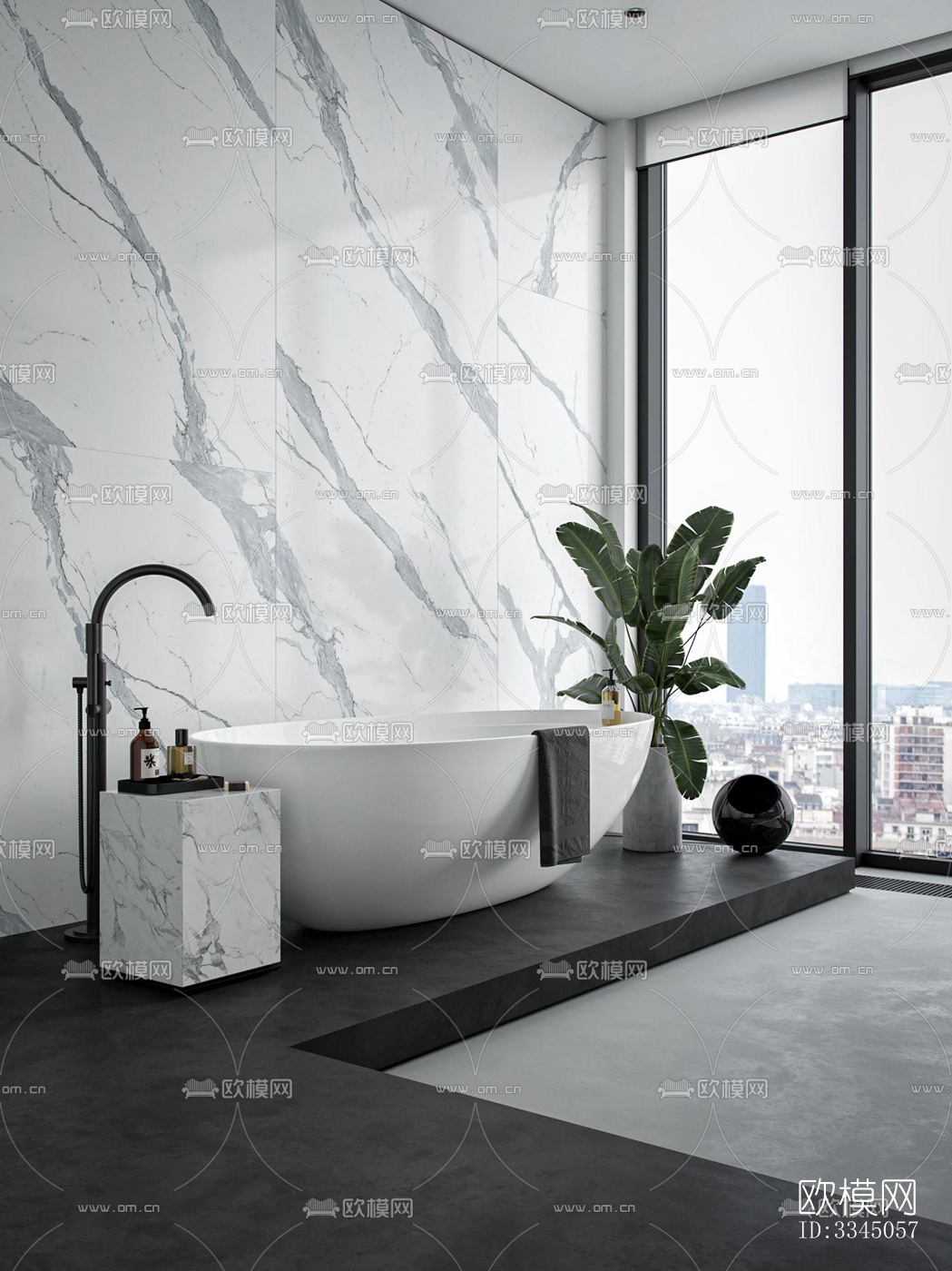 现代卫生间效果图下载（渲染图6）