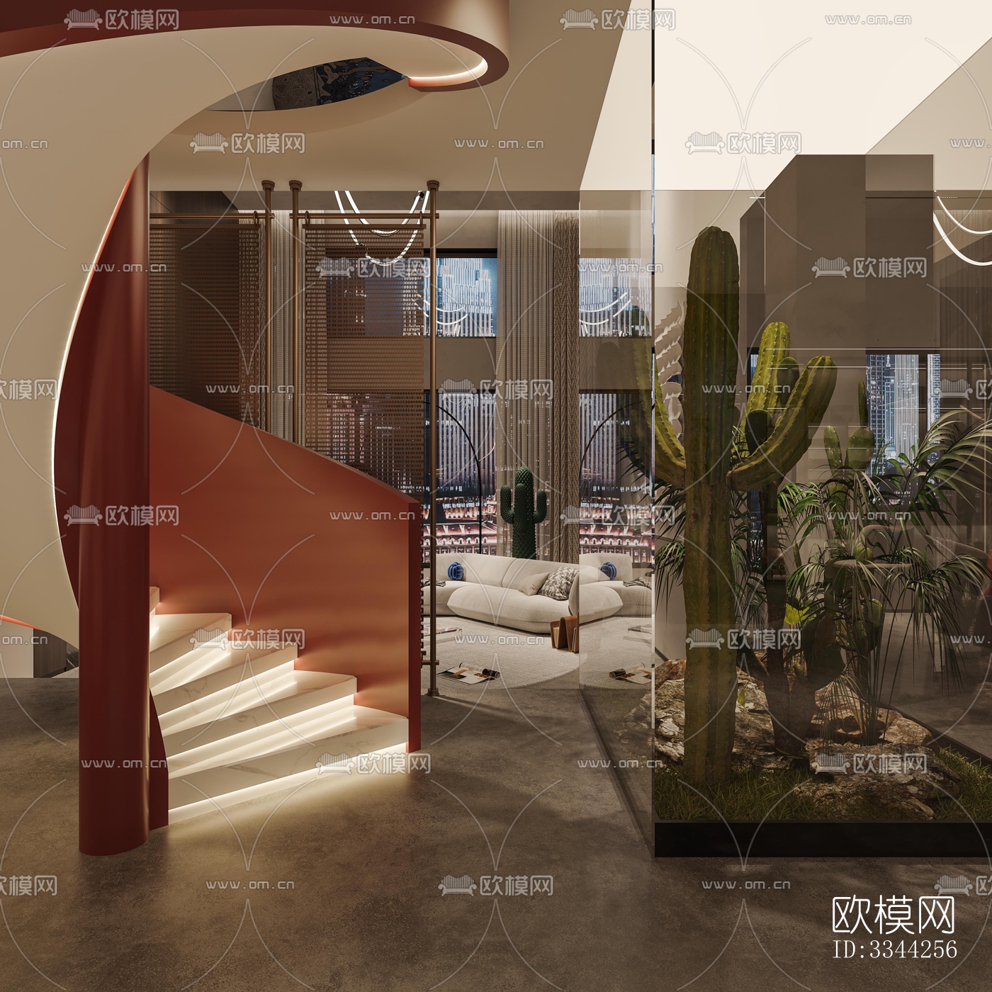 现代别墅效果图下载（渲染图3）