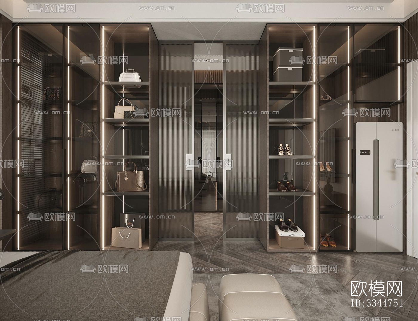 现代卧室效果图下载（渲染图5）