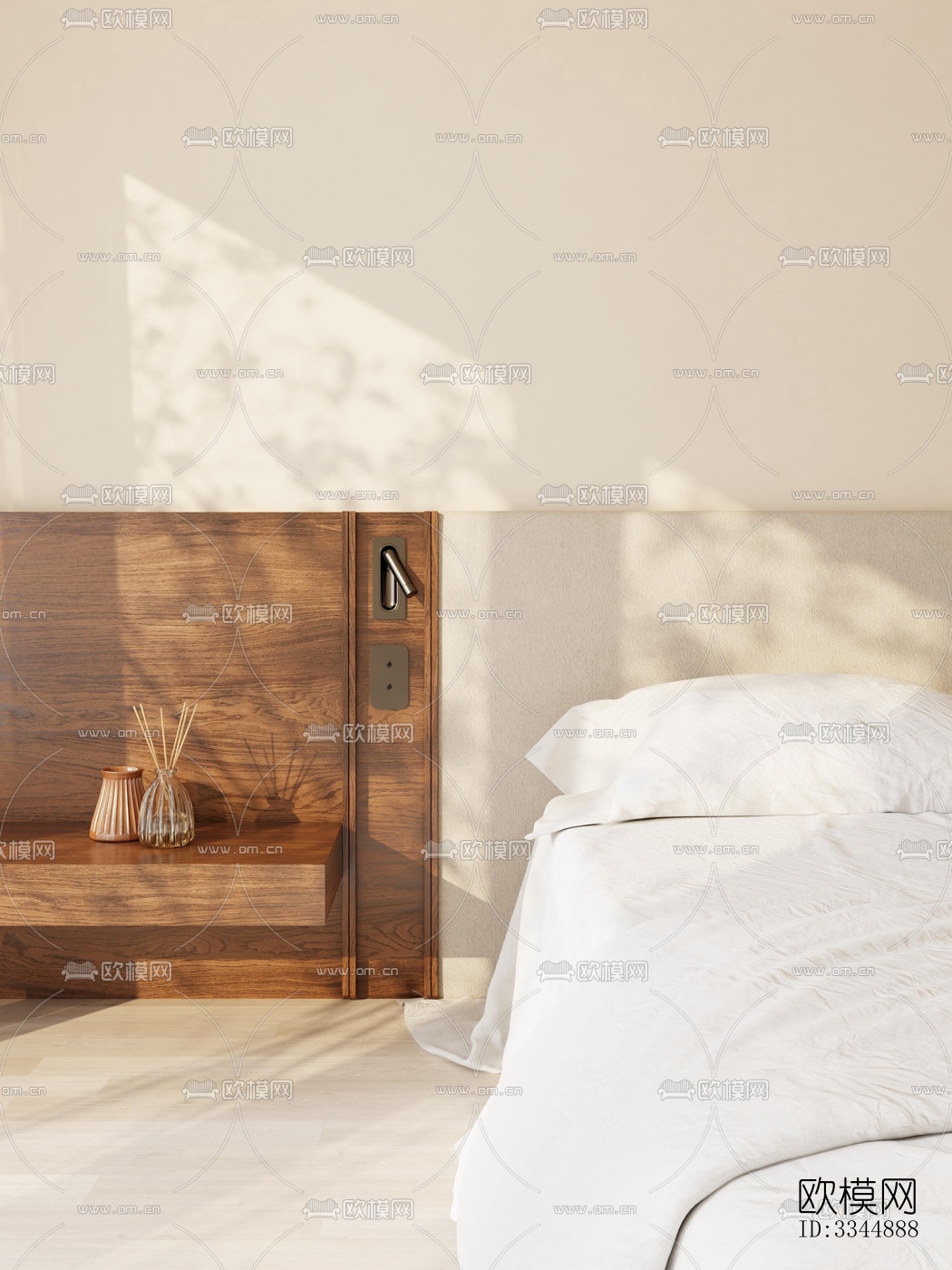 现代卧室效果图下载（渲染图2）