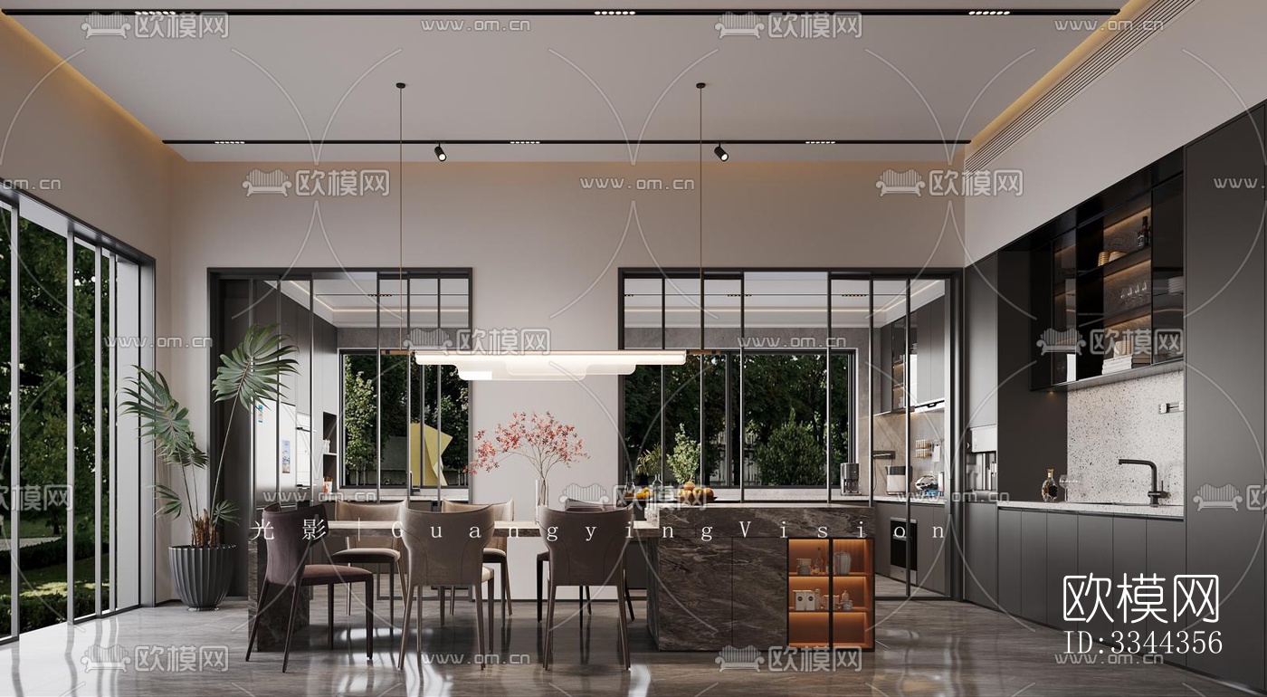 现代别墅效果图下载（渲染图1）