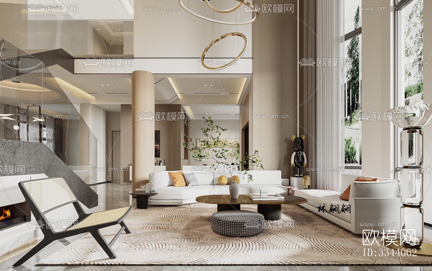 现代别墅效果图下载（渲染图1）