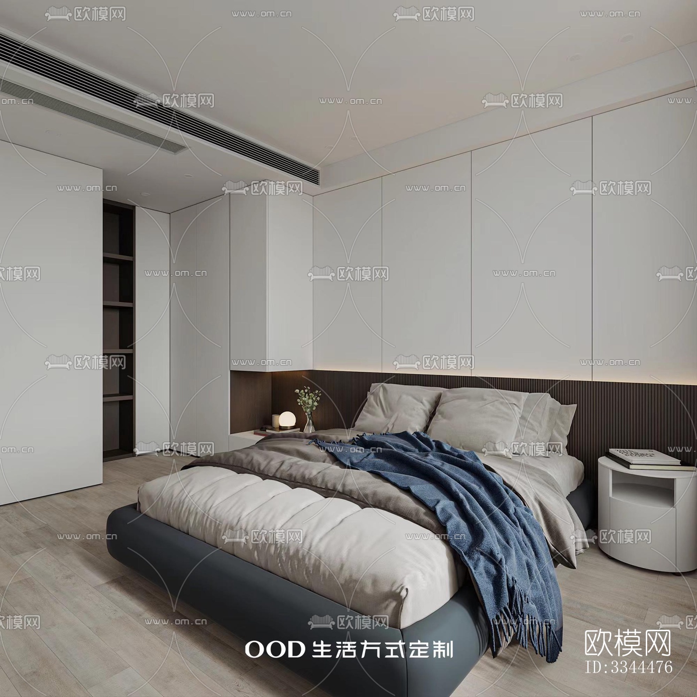 现代卧室效果图下载（渲染图6）