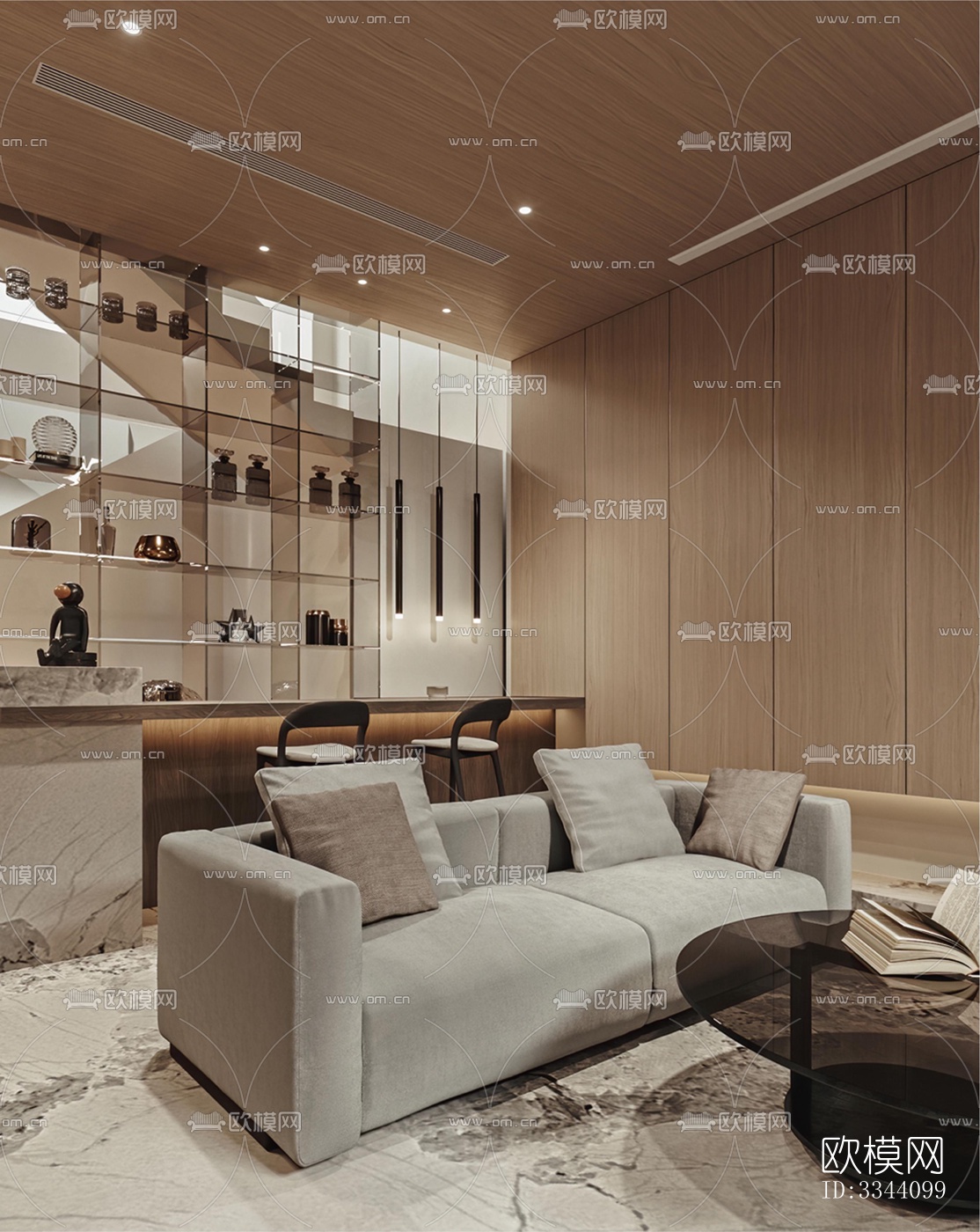 现代别墅效果图下载（渲染图3）