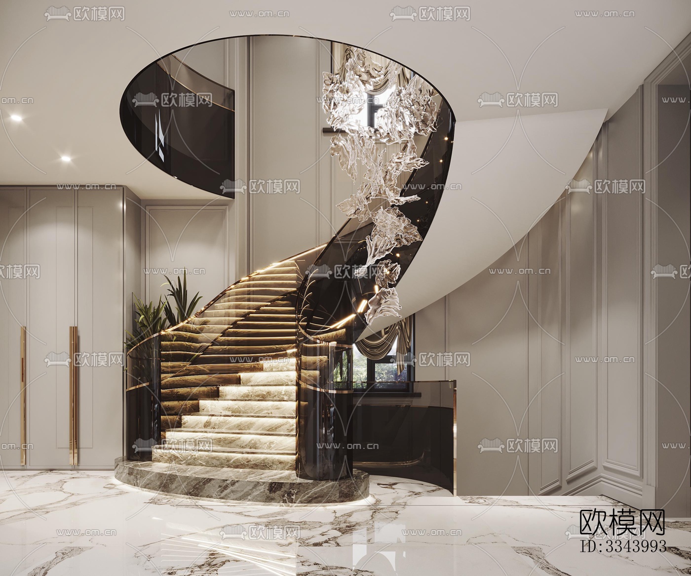 现代别墅效果图下载（渲染图3）