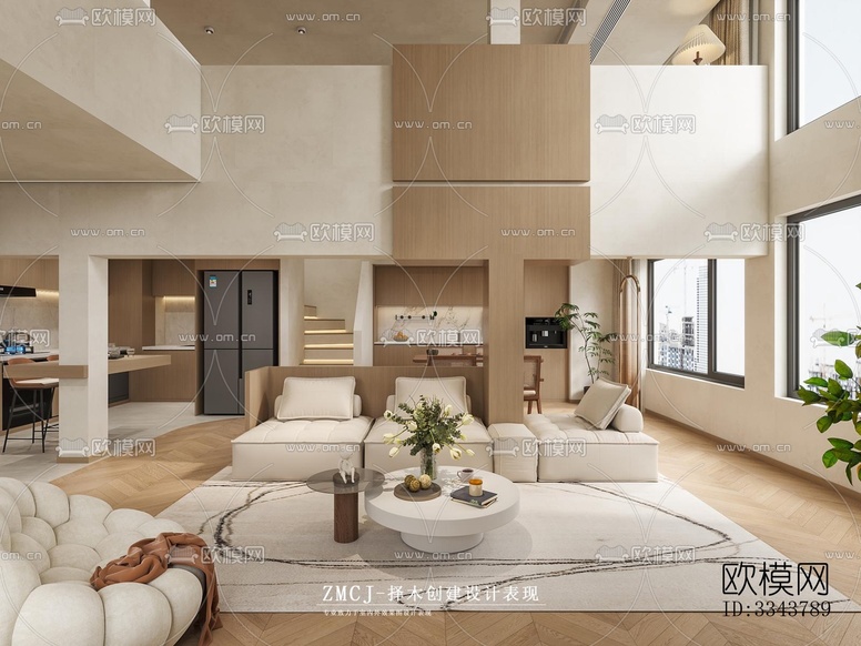 原木風(fēng)別墅效果圖下載(渲染圖9)