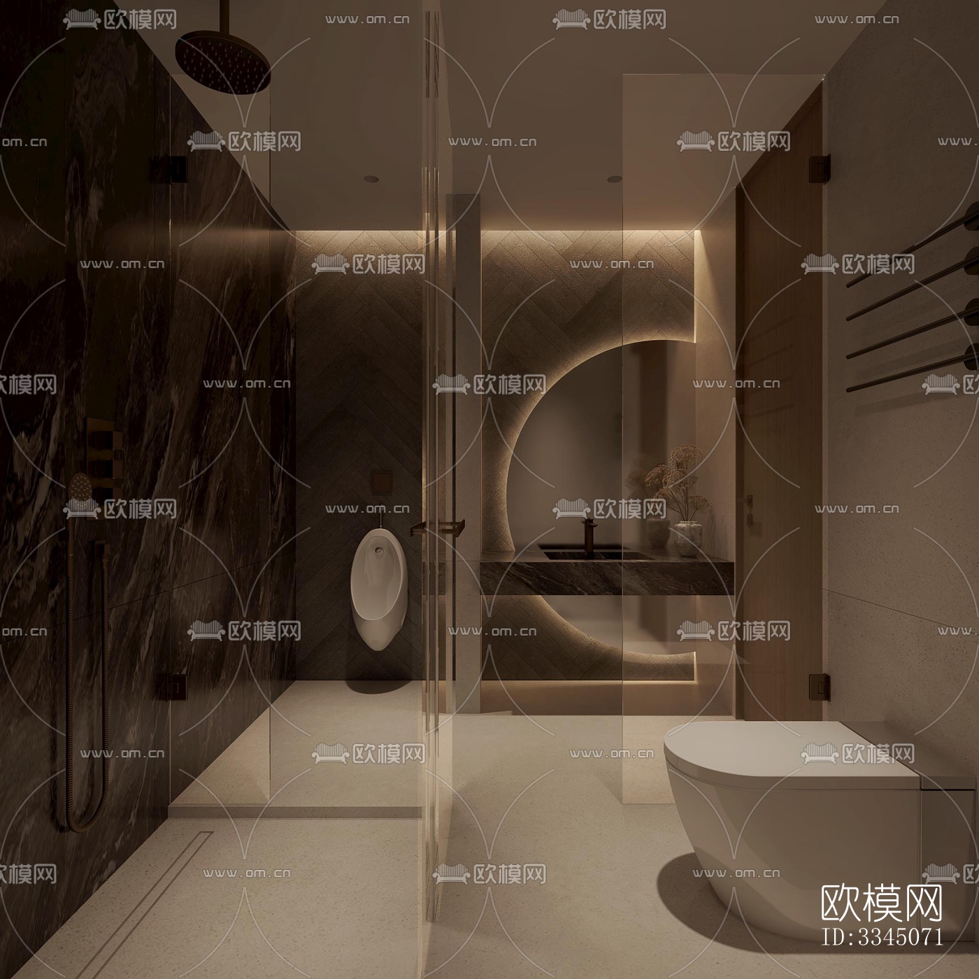 现代卫生间效果图下载（渲染图5）