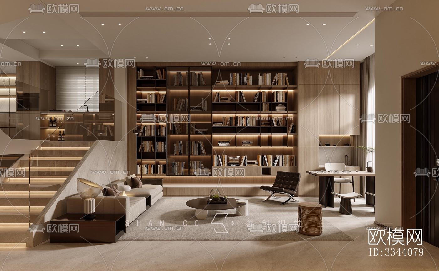 现代别墅效果图下载（渲染图7）