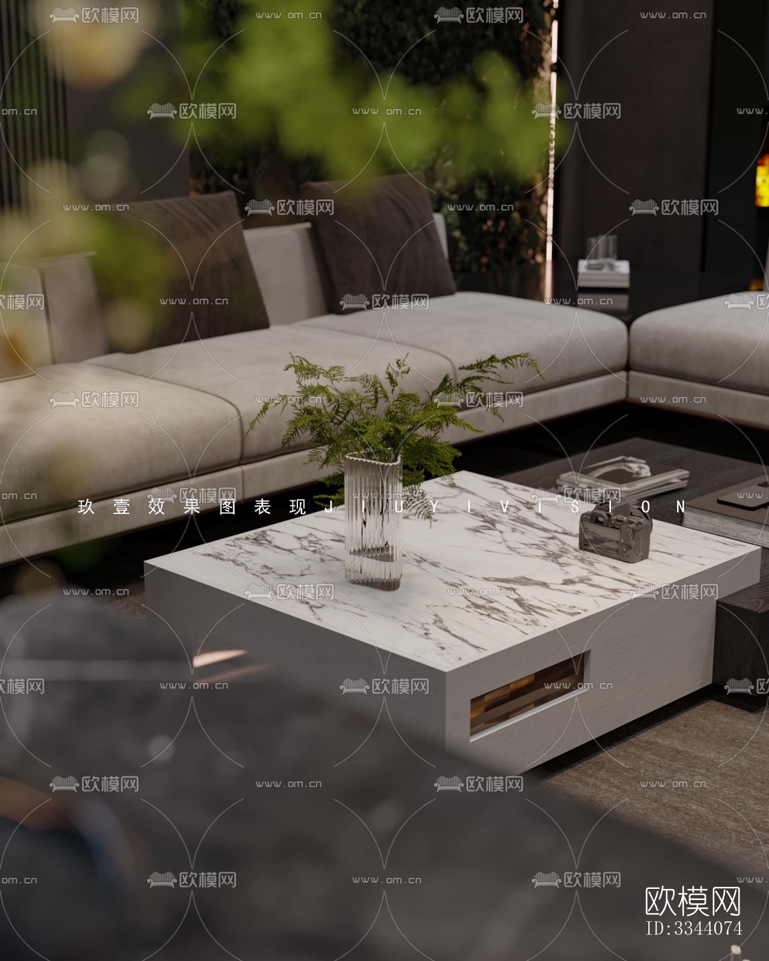 现代别墅效果图下载（渲染图1）