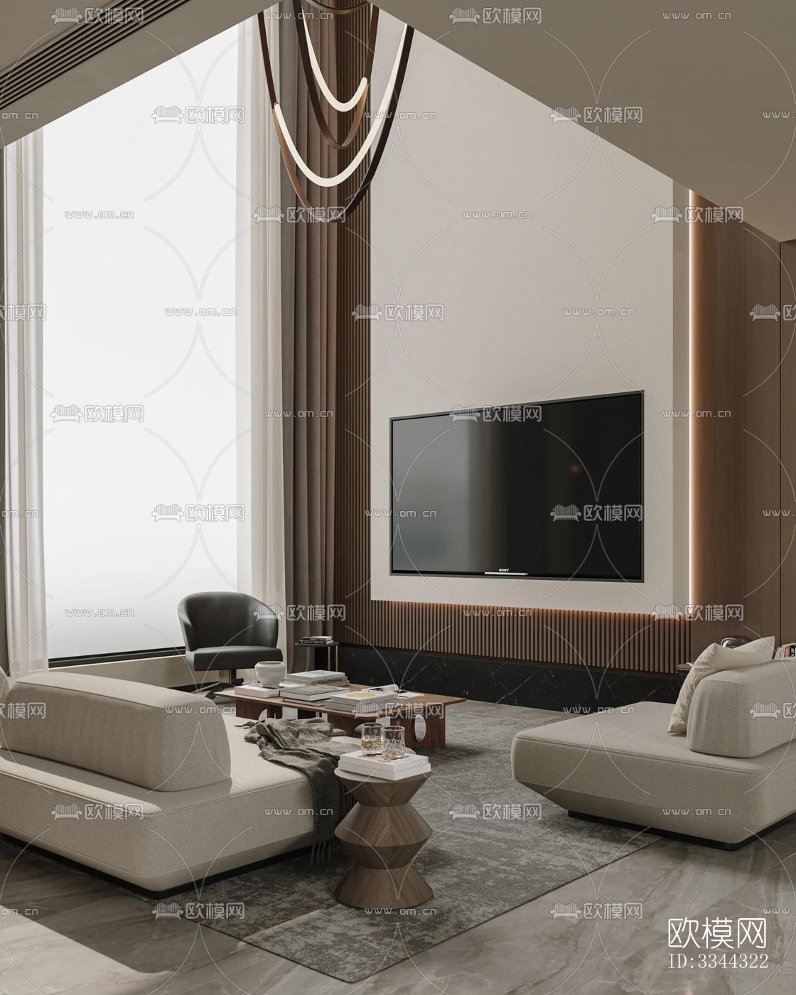 现代别墅效果图下载（渲染图15）