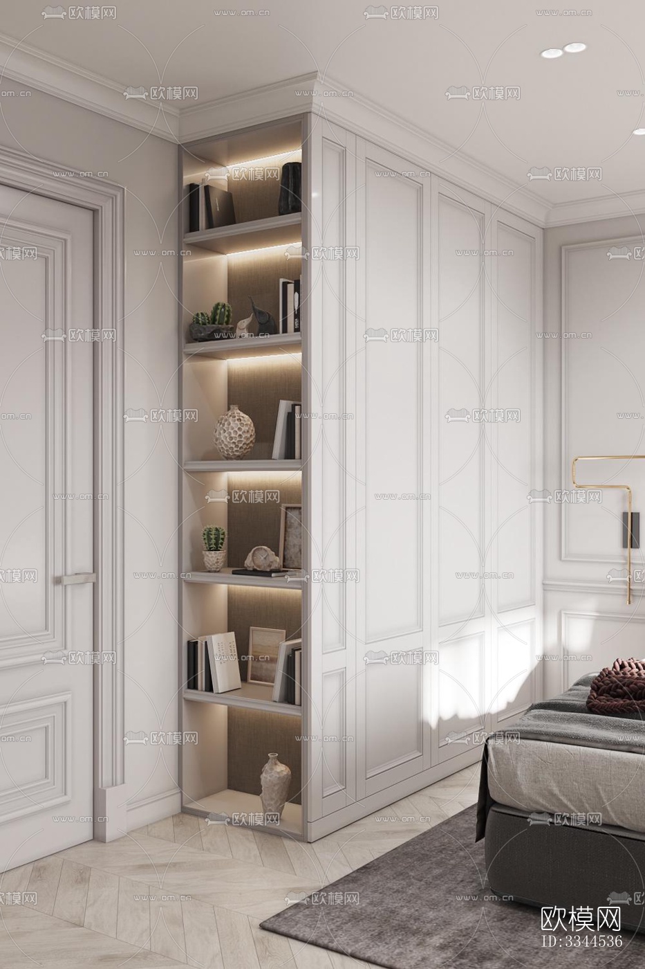 现代卧室效果图下载（渲染图8）