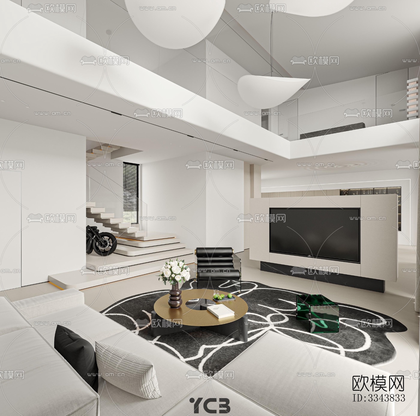 现代别墅效果图下载（渲染图11）