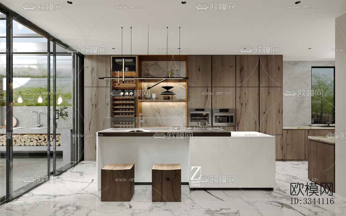 现代别墅效果图下载（渲染图16）