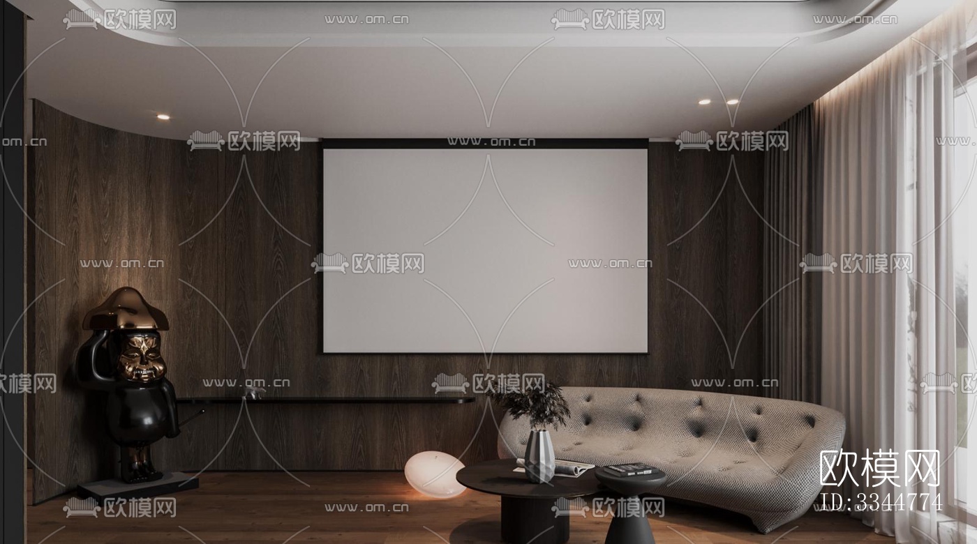 现代卧室效果图下载（渲染图10）