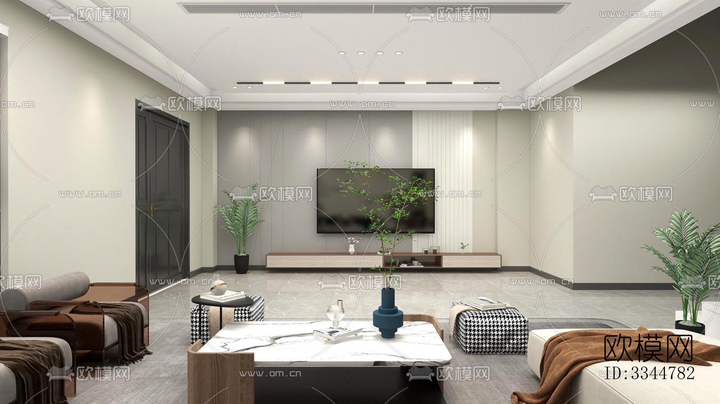 现代卧室效果图下载（渲染图15）