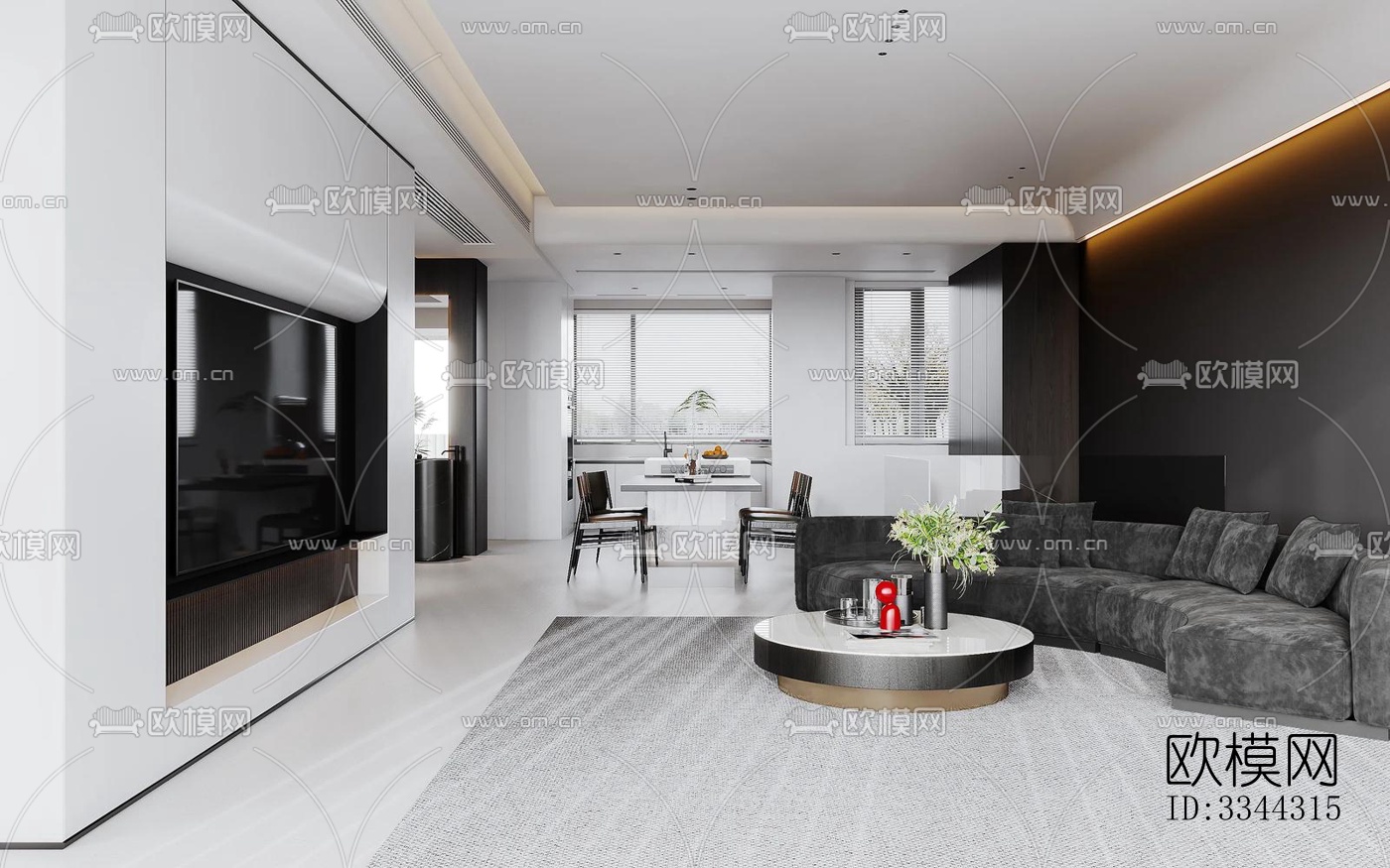 现代别墅效果图下载（渲染图7）