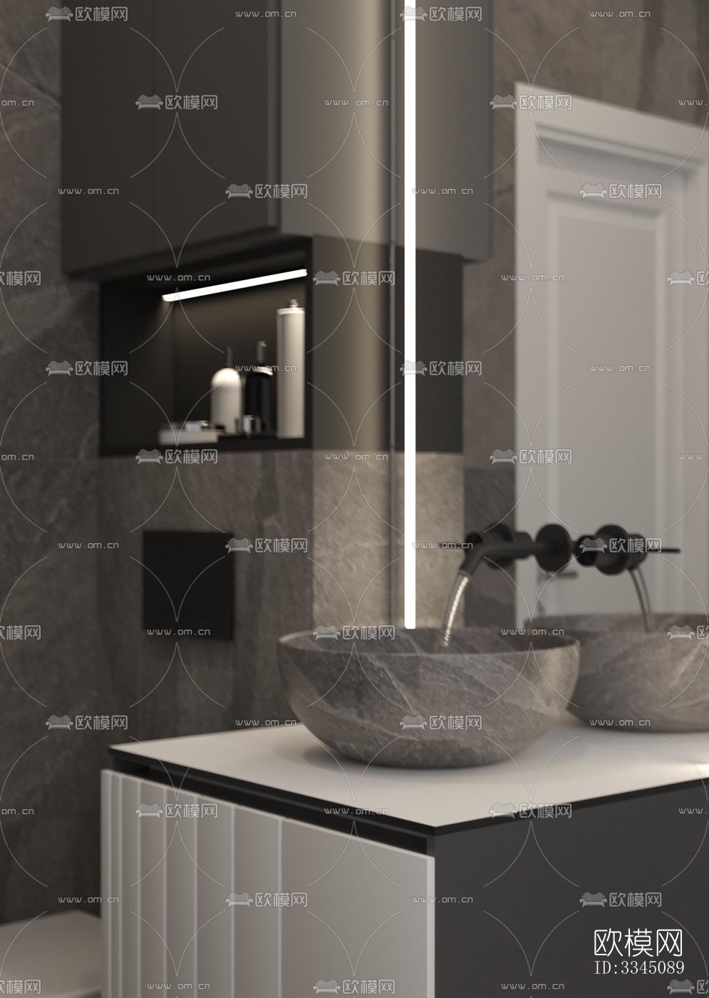 现代卫生间效果图下载（渲染图6）